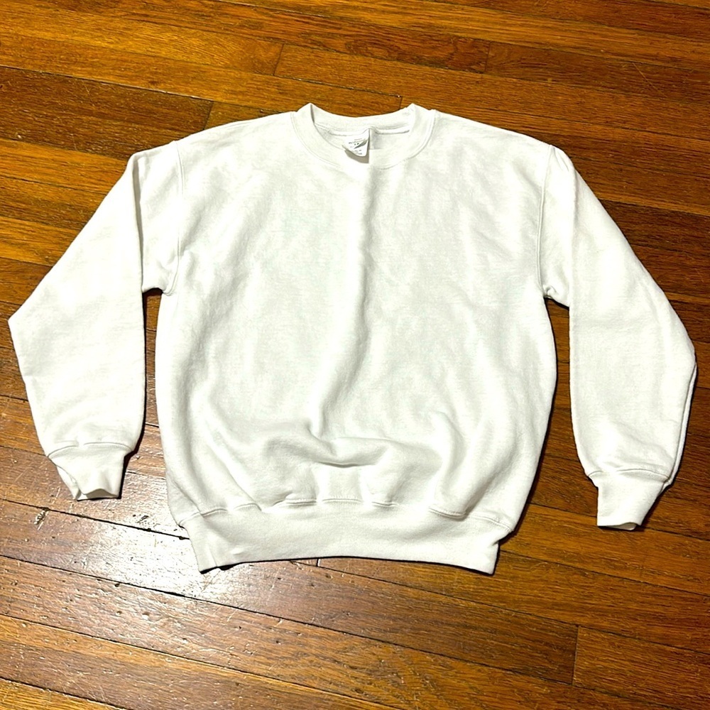 Hanes Eco Smart Boys White Sweatshirt Sz M (10/12)
